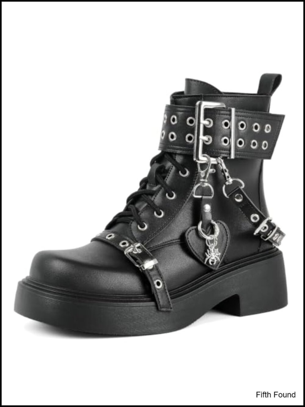 Parisuit Womens Platform Ankle Boots Chunky Heel Lace Up Combat Booties